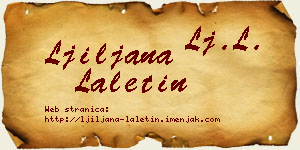 Ljiljana Laletin vizit kartica